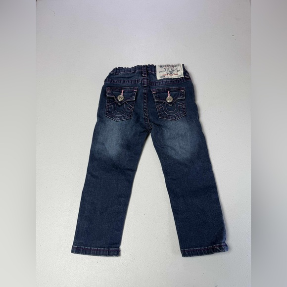 True Religion Geno Relaxed Slim Jeans Little girl Sz 18M  Blue  Denim Dark Wash - Picture 1 of 11